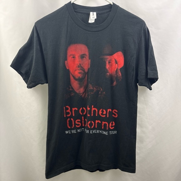 Brothers Osborne Mens Shirt Size Medium Black Tour We're Not for Everyone Tour - Picture 2 of 6